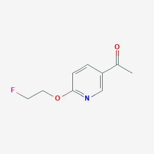 B8533305 1-[6-(2-Fluoroethoxy)pyrid-3-yl]ethanone CAS No. 885229-44-7