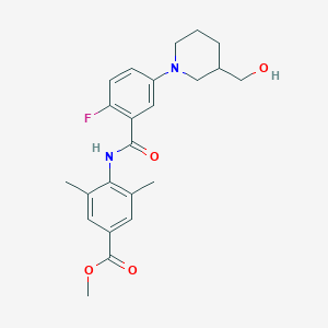 Methyl 4-[[2-fluoro-5-[3-(hydroxymethyl)-1-piperidyl]benzoyl]amino]-3,5-dimethyl-benzoate