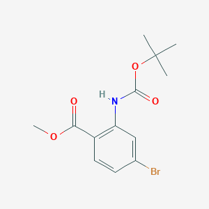 molecular formula C13H16BrNO4 B8533389 Methyl 4-bromo-2-(tert-butoxycarbonylamino)benzoate 