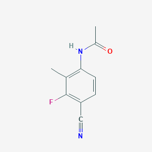 molecular formula C10H9FN2O B8533397 N-(4-Cyano-3-fluoro-2-methylphenyl)acetamide 