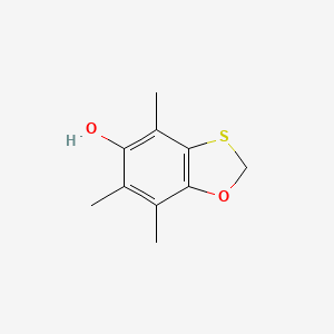 molecular formula C10H12O2S B8533426 5-Hydroxy-4,6,7-trimethyl-1,3-benzoxathiole 