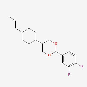 molecular formula C19H26F2O2 B8533443 trans-2-(3,4-Difluorophenyl)-5-(trans-4-N-propylcyclohexyl)-1,3-dioxane 