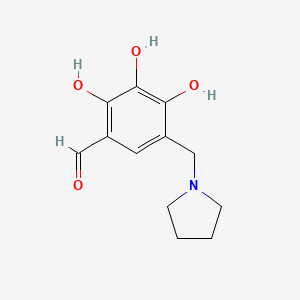 2,3,4-Trihydroxy-5-(pyrrolidin-1-ylmethyl)benzaldehyde
