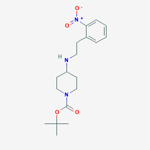 molecular formula C18H27N3O4 B8533526 tert-Butyl 4-{[2-(2-nitrophenyl)ethyl]amino}piperidine-1-carboxylate 