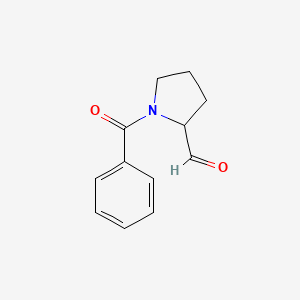 molecular formula C12H13NO2 B8533543 1-Benzoylpyrrolidine-2-carbaldehyde 