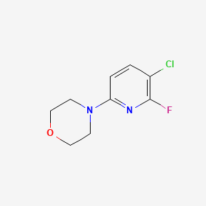 molecular formula C9H10ClFN2O B8533557 4-(5-Chloro-6-fluoropyridin-2-yl)morpholine 