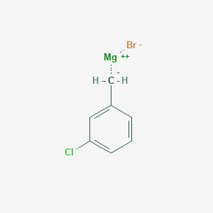 molecular formula C7H6BrClMg B8533616 Magnesium bromide (3-chlorophenyl)methanide (1/1/1) CAS No. 55614-74-9