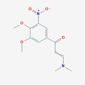 molecular formula C13H16N2O5 B8533629 1-(3,4-Dimethoxy-5-nitrophenyl)-3-(dimethylamino)prop-2-en-1-one CAS No. 923288-63-5