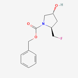molecular formula C13H16FNO3 B8533642 benzyl (2S,4R)-2-(fluoromethyl)-4-hydroxypyrrolidine-1-carboxylate 