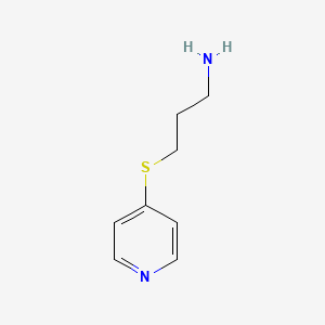 molecular formula C8H12N2S B8533650 4-(3-Aminopropylthio)pyridine 