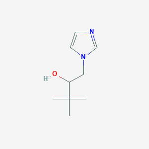 molecular formula C9H16N2O B8533652 1-(3,3-Dimethyl-2-hydroxy-n-butyl)imidazole 