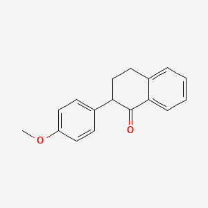 molecular formula C17H16O2 B8533665 1(2H)-Naphthalenone, 3,4-dihydro-2-(4-methoxyphenyl)- CAS No. 3261-92-5