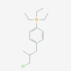 B8533669 [4-(3-Chloro-2-methylpropyl)phenyl](triethyl)silane CAS No. 89193-67-9