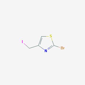 molecular formula C4H3BrINS B8533687 2-Bromo-4-(iodomethyl)thiazole 