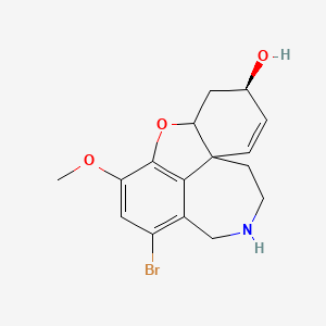 molecular formula C16H18BrNO3 B8533690 1-bromo-3-methoxy-5,6,9,10,11,12-hexahydro-4aH-[1]benzofuro[3a,3,2-ef][2]benzazepin-6-ol 