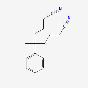 molecular formula C16H20N2 B8533708 5-Methyl-5-phenylnonanedinitrile CAS No. 63438-97-1