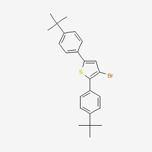 molecular formula C24H27BrS B8533720 3-Bromo-2,5-bis(4-(tert-butyl)phenyl)thiophene 