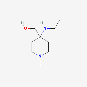 molecular formula C9H20N2O B8533730 4-Ethylamino-4-hydroxymethyl-1-methylpiperidine 