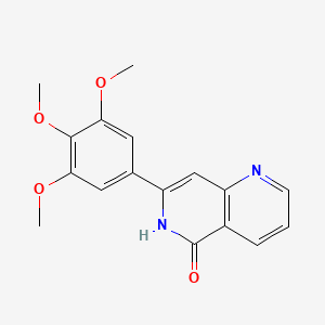 molecular formula C17H16N2O4 B8533738 7-(3,4,5-Trimethoxy-phenyl)-[1.6]naphthyridine-5-ol 