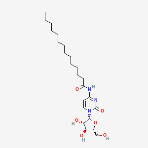 molecular formula C23H39N3O6 B8533746 CYTOSINE, 1-beta-D-ARABINOFURANOSYL-N(sup 4)-MYRISTOYL- CAS No. 55726-43-7