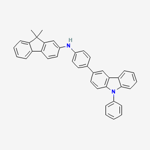 molecular formula C39H30N2 B8533759 9,9-Dimethyl-N-(4-(9-phenyl-9H-carbazol-3-yl)phenyl)-9H-fluoren-2-amine 