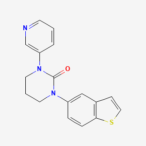 molecular formula C17H15N3OS B8533767 1-Benzo[b]thiophen-5-yl-3-pyridin-3-yl-tetrahydro-pyrimidin-2-one 