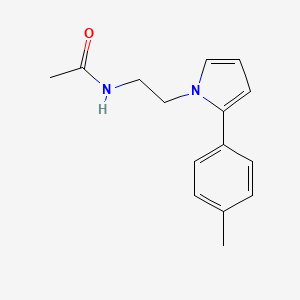 molecular formula C15H18N2O B8533779 Acetamide,n-[2-[2-(4-methylphenyl)-1h-pyrrol-1-yl]ethyl]- 