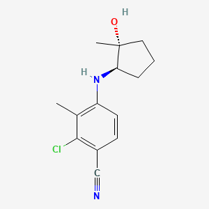 2-Chloro-4-(((1R,2R)-2-hydroxy-2-methylcyclopentyl)amino)-3-methylbenzonitrile
