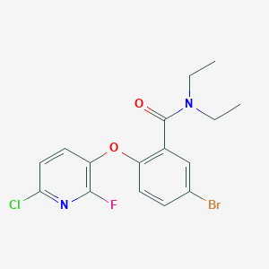 5-bromo-2-(6-chloro-2-fluoropyridin-3-yloxy)-N,N-diethylbenzamide