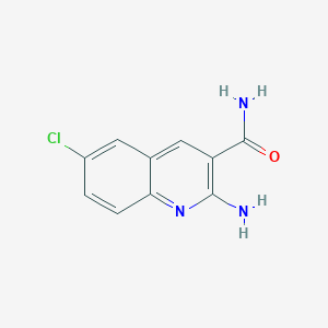 molecular formula C10H8ClN3O B8533864 6-Chloro-2-Aminoquinoline-3-Carboxamide 