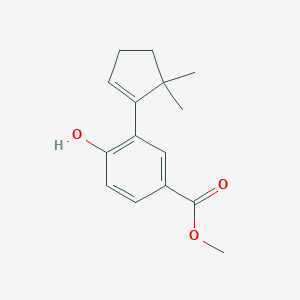 molecular formula C15H18O3 B8533907 Methyl 3-(5,5-dimethylcyclopent-1-enyl)-4-hydroxybenzoate 