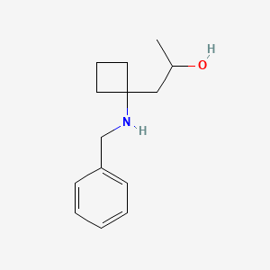 molecular formula C14H21NO B8533911 1-[1-(Benzylamino)cyclobutyl]-2-propanol 