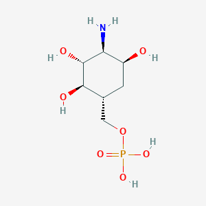 molecular formula C7H16NO7P B8533946 ((1R,2R,3R,4S,5S)-4-Amino-2,3,5-trihydroxycyclohexyl)methyl dihydrogen phosphate 