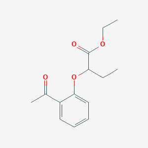 molecular formula C14H18O4 B8534042 (2-Acetylphenoxy)butanoic acid, ethyl ester 