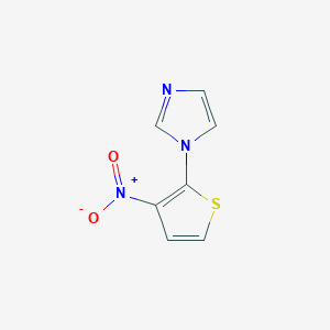 molecular formula C7H5N3O2S B8534051 1-(3-nitrothiophen-2-yl)-1H-imidazole 