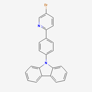 molecular formula C23H15BrN2 B8534077 9-(4-(5-bromopyridin-2-yl)phenyl)-9H-carbazole 