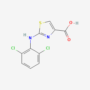 molecular formula C10H6Cl2N2O2S B8534101 2-[(2,6-Dichlorophenyl)amino]-1,3-thiazole-4-carboxylic acid 