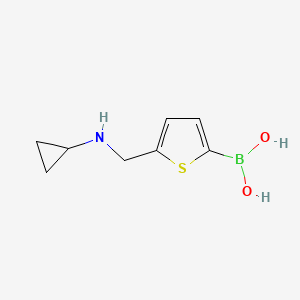 molecular formula C8H12BNO2S B8534116 {5-[(Cyclopropylamino)methyl]-2-thienyl}boronic acid 