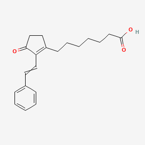 B8534124 3-Oxo-2-styrylcyclopent-1-eneheptanoic acid CAS No. 61322-78-9