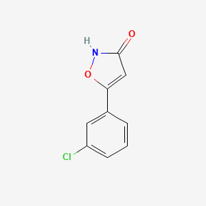 molecular formula C9H6ClNO2 B8534125 5-(m-Chlorophenyl)-3-hydroxyisoxazole 