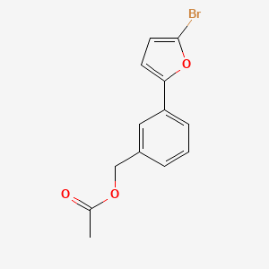 molecular formula C13H11BrO3 B8534150 3-(5-Bromofuran-2-yl)benzyl acetate 