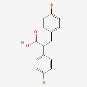 molecular formula C15H12Br2O2 B8534155 2,3-Bis-(4-bromophenyl)propanoic acid 
