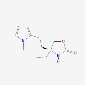 molecular formula C12H18N2O2 B8534158 (4R)-4-Ethyl-4-[2-(1-methyl-1H-pyrrol-2-yl)ethyl]-1,3-oxazolidin-2-one CAS No. 863032-08-0