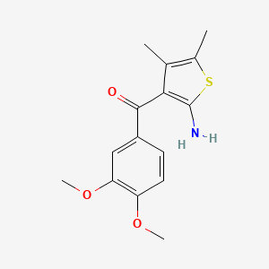 molecular formula C15H17NO3S B8534164 2-Amino-3-(3,4-dimethoxybenzoyl)-4,5-dimethylthiophene 