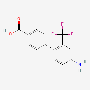 molecular formula C14H10F3NO2 B8534197 4'-Amino-2'-trifluoromethylbiphenyl-4-carboxylic acid 