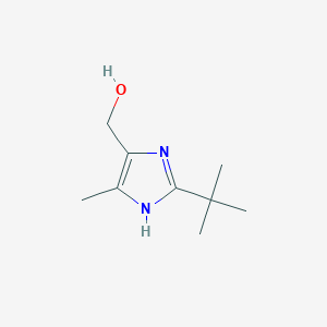 molecular formula C9H16N2O B8534204 2-Tert-butyl-5-methyl-4-imidazolemethanol 