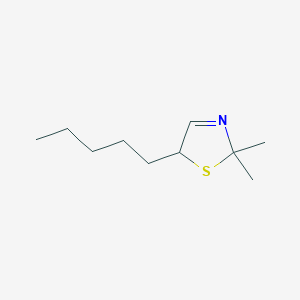 molecular formula C10H19NS B8534218 2,2-Dimethyl-5-pentyl-3-thiazoline 