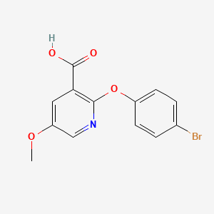 molecular formula C13H10BrNO4 B8534237 2-(4-Bromophenoxy)-5-methoxynicotinic acid CAS No. 1215868-60-2