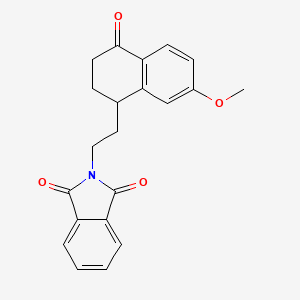 molecular formula C21H19NO4 B8534261 2-(2-(7-Methoxy-4-oxo-1,2,3,4-tetrahydronaphthalen-1-yl)ethyl)isoindoline-1,3-dione 