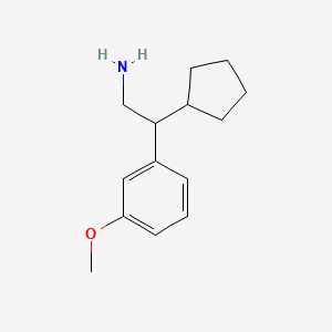 molecular formula C14H21NO B8534265 2-Cyclopentyl-2-(3-methoxy-phenyl)-ethylamine 